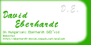 david eberhardt business card